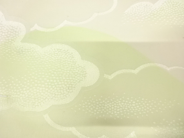  アンティーク　雲模様織り出し　長襦袢洗い張り